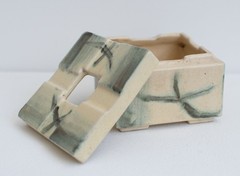 Hamelin pottery ceramic ashtray Hildegard Delius Bauhaus design painted