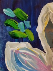 MONA VIVAR Original 11×14 Colorful Magnolia Abstract Expressionism Art Painting