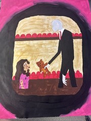Slender Man and Sally Surrealism Original Art Work