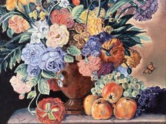 Dora Milne Still Life Framed Oil Painting Circa 1950s