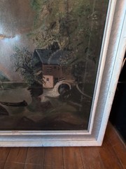 1931 Large Surrealist Impressionist Realist Signed Oil Painting Framed 41″X37.5″
