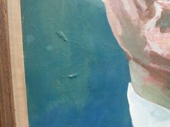 Jac Crampton (American, 1929-1994) Large Original Painting of Bobby Kennedy