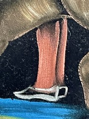 Pair Of Bull Fighter/Matador Oil On Velvet Paintings In 16 X 19.5 Inch Frames