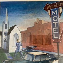 Henryk M. Fantazos b. 1944 Original Gouache Painting Surreal Polish American