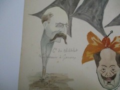 ANTIQUE PAINTING PORTRAIT ORIENTALIST OLD MILITARY POLITICS ILLUSTRATION 1899