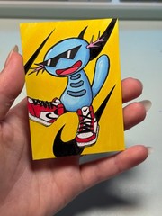 ACEO Original Pokemon Fanart „Air Wooper“, Mini Art 2.5 x 3.5 Inches Anime