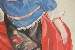 Vintage Painting Of Kathe Kruse Dolls by Hungarian artist Lolly Feher c1950-1960