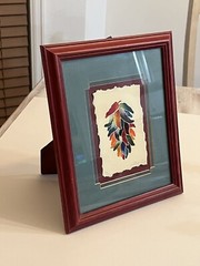 Chili Peppers 4″x 6″ Watercolor Signed by Unknown Artist Matted Framed #210/250