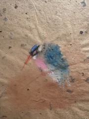 Vintage Watercolor Painting Kingfisher John Matassa Signed OOAK 7 x 6