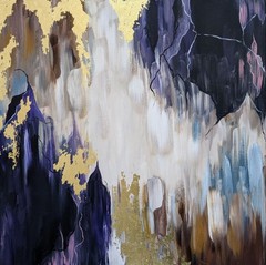 art 553 original painting DK 60×60 cm canvas on stretcher acrylic texture past