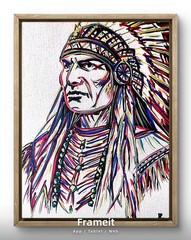D Cook EXPRESSIONISM 14X11 Native American ABSTRACT ORIGINAL ART MODERN HOME