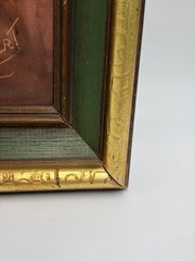 Antique Oil Painting On Board Pink Roses Signed Framed Wall Art Still Life 15X12