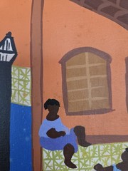 Paulo Dallier Naif Brazilian Folk Outsider Art Painting 1970’s Boho Cavaquinho