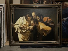 Caravaggio oil on canvas “The Incredulity of Saint Thomas” 30″x40 Inches