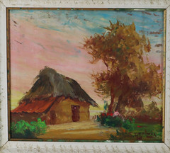 Segundo Agelvis 1899-1988 Plein Air Landscape Oil On Board 13.75″ x 11.75″