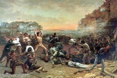 Robert Jenkins Onderdonk Fall of the Alamo Oil Painting repro 30″x50“
