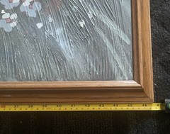 Ferrante SIGNED Acrylic Canvas Painting 1980’s FRAMED 46.5 x 38.5 x 2