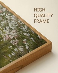 Timeless Vintage Floral Landscape Canvas Wall Art | 8x10in Framed Elegance