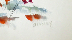 ALFRED BIRDSEY VINTAGE ORIGINAL WATERCOLOR BERMUDA BLUE SKIES SCENE PAINTING