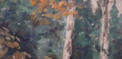 Oil painting painting oil painting masterpiece landscape nature lake forest autumn 349