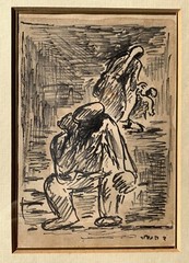 David Hendler (Russian/Israeli , 1904-1984) Superb Impressionist Ink Painting