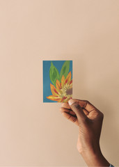 ACEO/ ATC Sunflower Flower Gouache OOAK Original Art SaraClaireArt