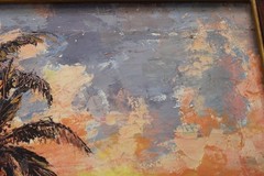 Chamnane Prisayne Oil on Canvas, Mekong River, c. 1971 Mid century, Vietnam