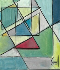 BEHOLD THE TRUTH new 8×10 wood original Vintage painting abstract signed Crowell