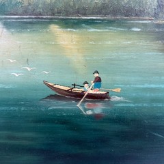 Lake Königssee Bavaria Original Oil on Board Painting Framed