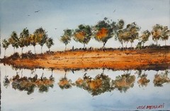 Original Watercolor Painting “ The Mirror“ 8″ x 12″ NOT A PRINT