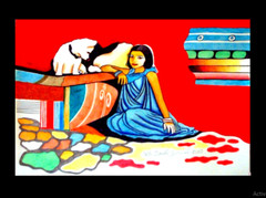Contemporary Handmade Painting Md & Sd By World Fame Artt. Nidhi Bandil Agarwal
