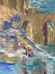 Ellen Ravenscroft 1876-1949 Original Watercolor Signed Dated on Mat 1909