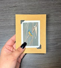 ACEO Original Acrylic Painting Bird Series by Emily