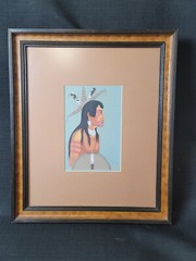 Native American Cherokee Donald Vann Original Gouache Painting