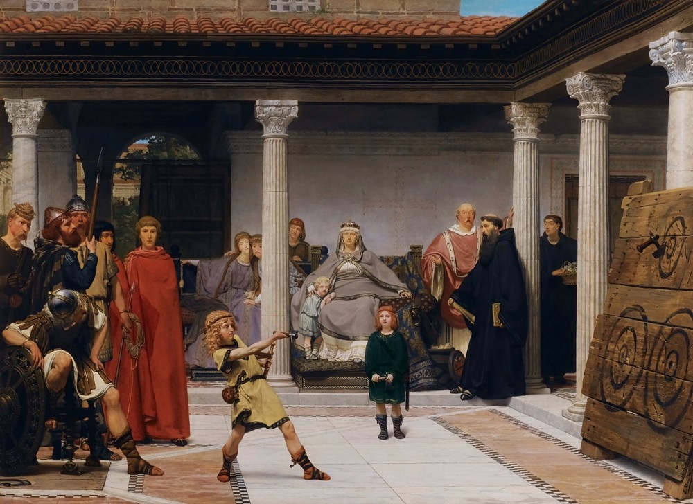 Education of the Children Painting by Sir Lawrence Alma-Tadema Reproduction