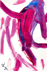 Guajardo Art Dance Fever 9X6 Paper Unique Abstract Expressionism
