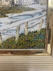 Signed Hargrove Morton Salt Country Barn Farm Framed Canvas Serigraph