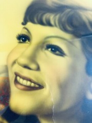 1930-50 CLAUDETTE COLBERT Airbrush Painting Portrait Kessel Hollywood Pop Art