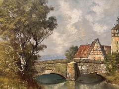 S Lobau Framed Oil Painting 44X32