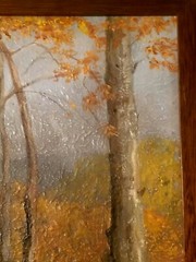 FINE O/B IMPRESSIONIST LANDSCAPE STILL LIFE PAINTING ASPENS SIGNED SARAN TAOS NM