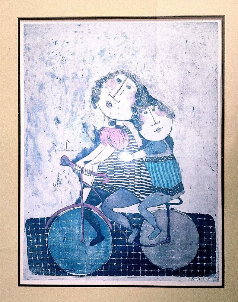 „After School“ Modern Lithograph By Bolivian Artist, Graciela Rodo Boulanger.