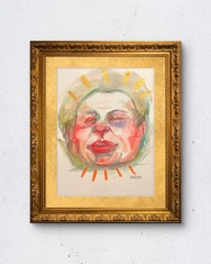 Faris Art -Field Notes #6 – 9×12 : Neo Expressionism Original Artwork on paper