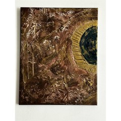 Canvas Painting 16 X 20 Acrylic Hand Painted Earthtones Titled Serenity Signed