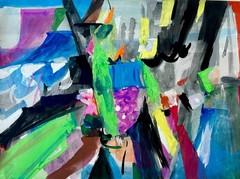„Manhattan Colors III“ | Watercolor | Franz Ruffing 1965 | 55×72 cm