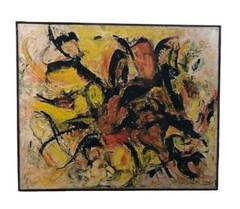 Modern Abstract Art Hand Painted With Signature See Pictures