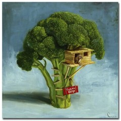 Vegan Only by Lucia Heffernan Gallery-Wrapped Canvas Giclee Art (24 in x 24 in)
