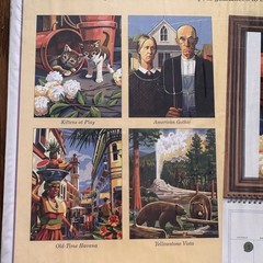 2007 Calendar Paint By Number Original Packaging 4 Pictures 13” X 11”