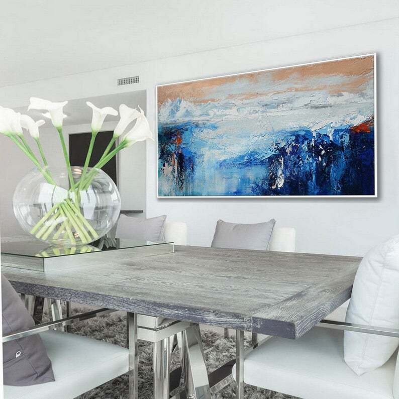 Oversize Wall Art Extra Large Textured Contemporary Art Modern Artwork 27in