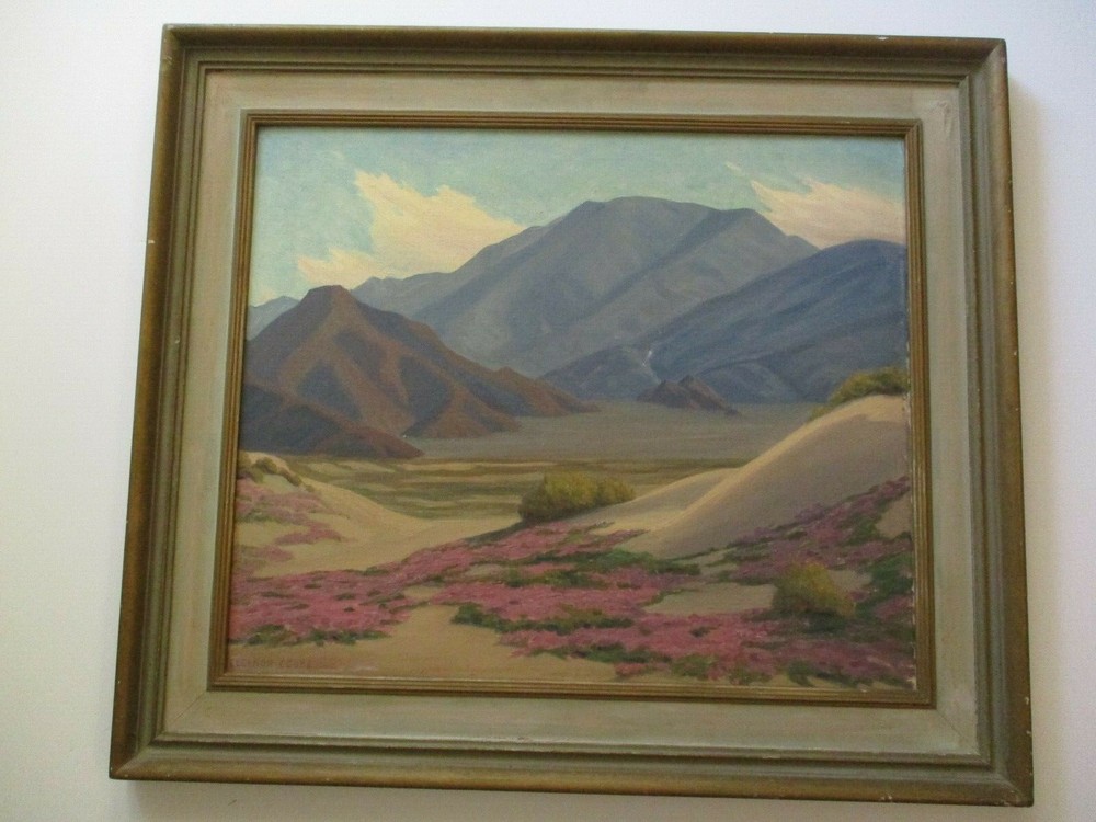 ELEANOR COOKE EARLY CALIFORNIA PLEIN AIR DESERT PAINTING LANDSCAPE ANTIQUE RARE