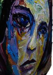 WOMAN PORTRAIT OIL█PAINTING GIRL█REALISM ART█SIGNED VINTAGE ORIGINAL REALIST█POP